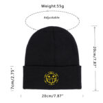 Black Winter Cap with Scary Laughing Emoji