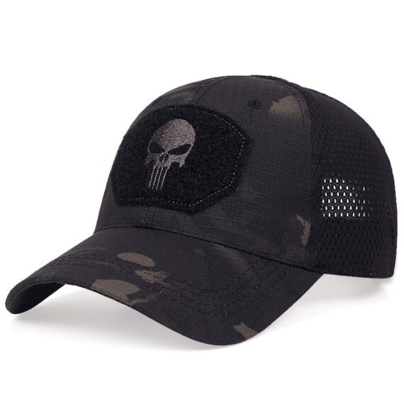 Cool Skull Adjustable Cap with Mesh Back