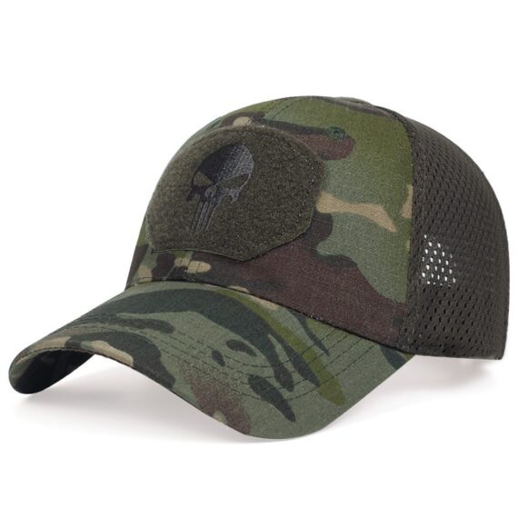 Cool Skull Adjustable Cap with Mesh Back