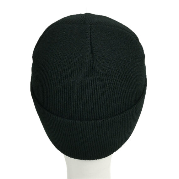 Black Winter Cap with Scary Laughing Emoji